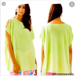 Lilly Pulitzer Sandra cashmere sweater Heather Ed mojito green S/M new with tags
